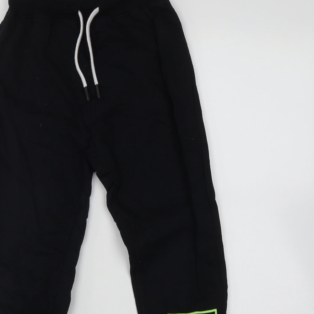 Minecraft Boys Black  Cotton Jogger Trousers Size 11 Years  Regular Tie