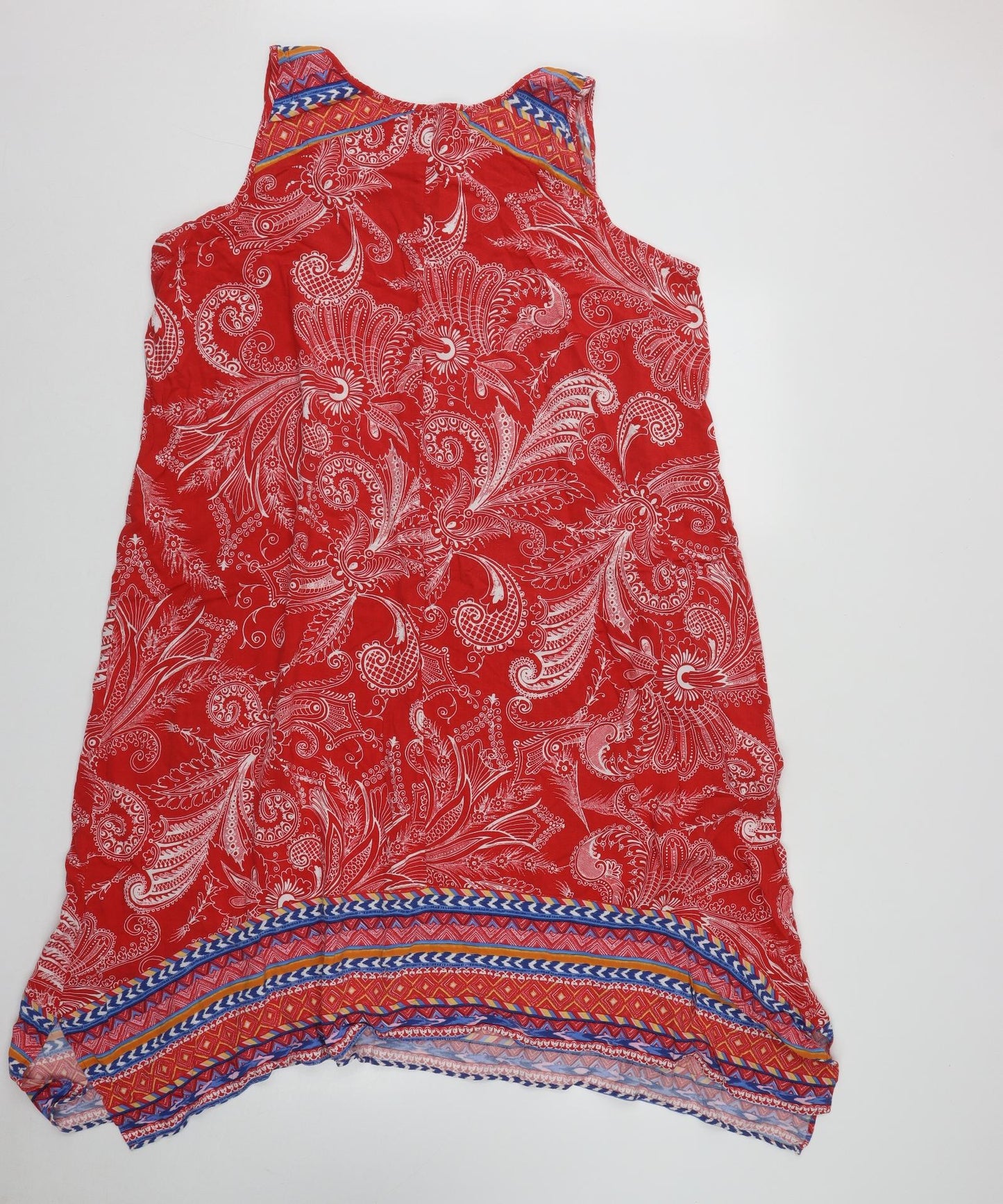 George Womens Multicoloured Geometric Viscose Tank Dress  Size 20  Round Neck