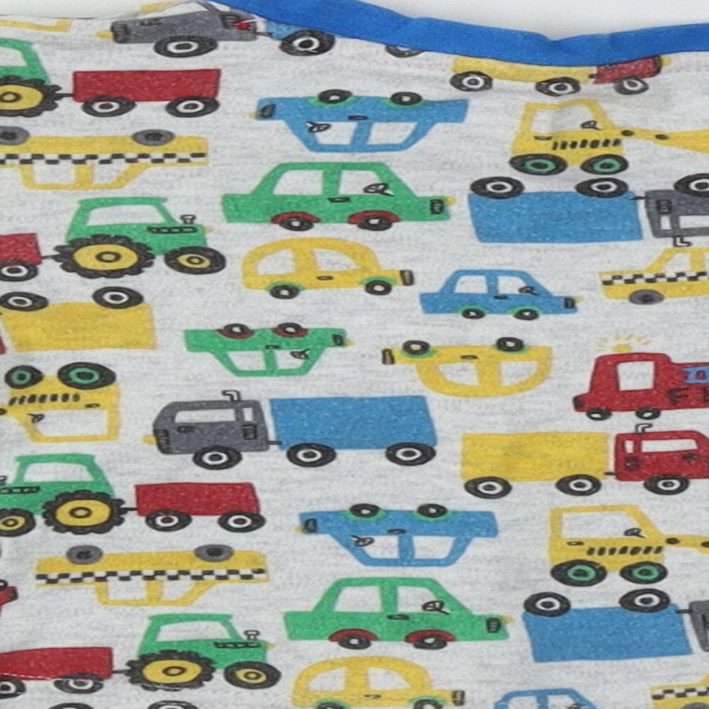 Primark Boys Multicoloured  Cotton Basic Casual Size 6-9 Months Round Neck Button - Cars