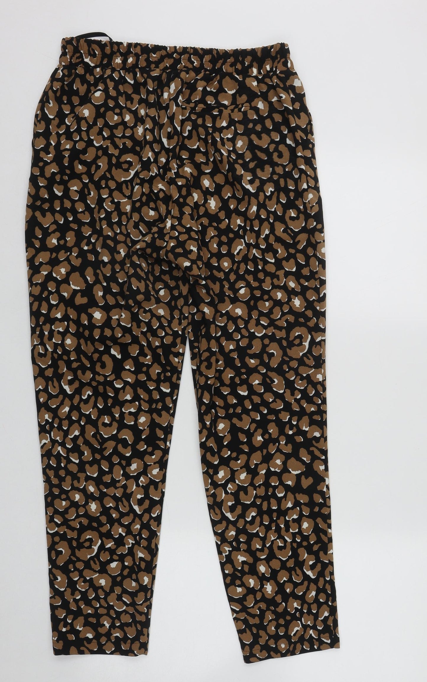 Primark Womens Multicoloured Geometric Polyester Capri Trousers Size 10 L26 in Regular