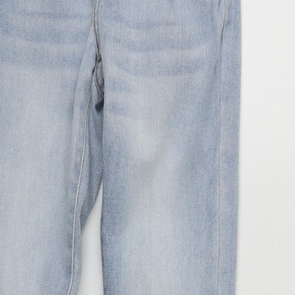 Levi Girls Blue  Cotton Straight Jeans Size 12-13 Years L26 in Regular Zip