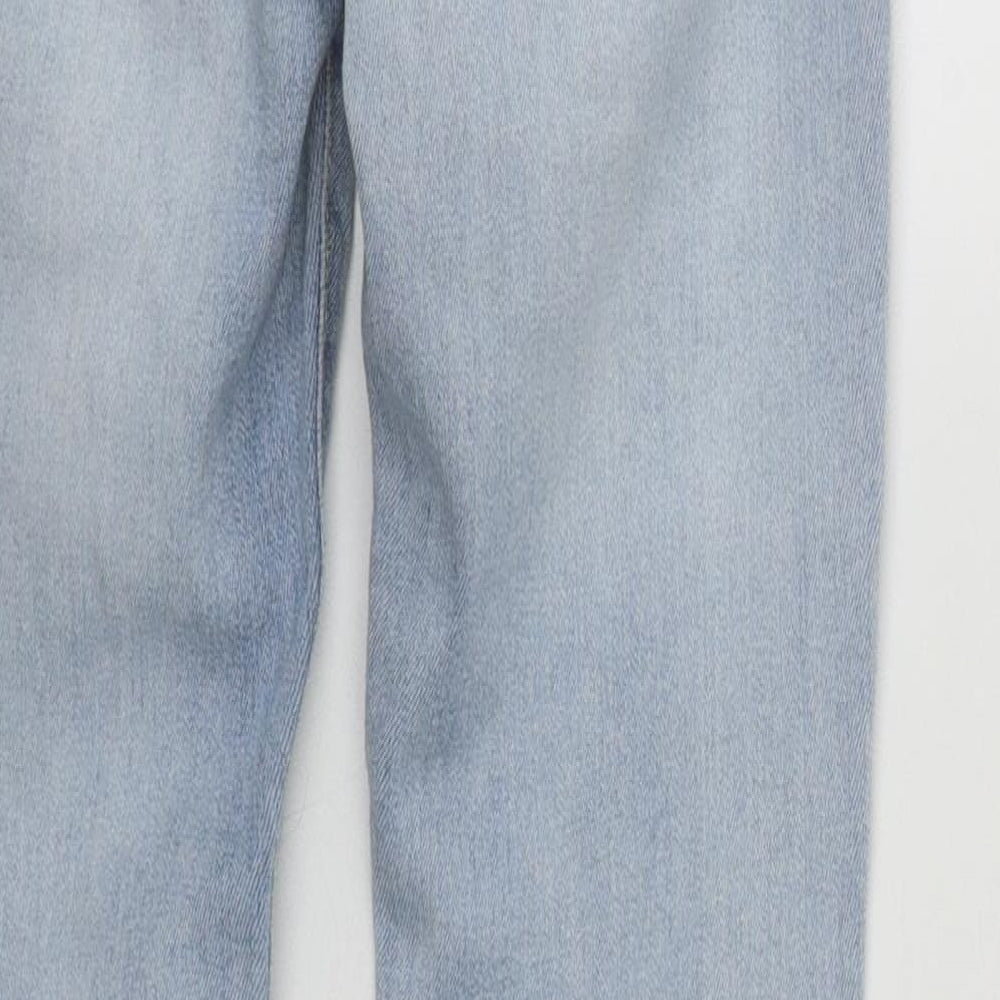 Levi Girls Blue  Cotton Straight Jeans Size 12-13 Years L26 in Regular Zip