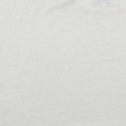 Blue Vanilla Womens White Scoop Neck  Polyester Pullover Jumper Size S