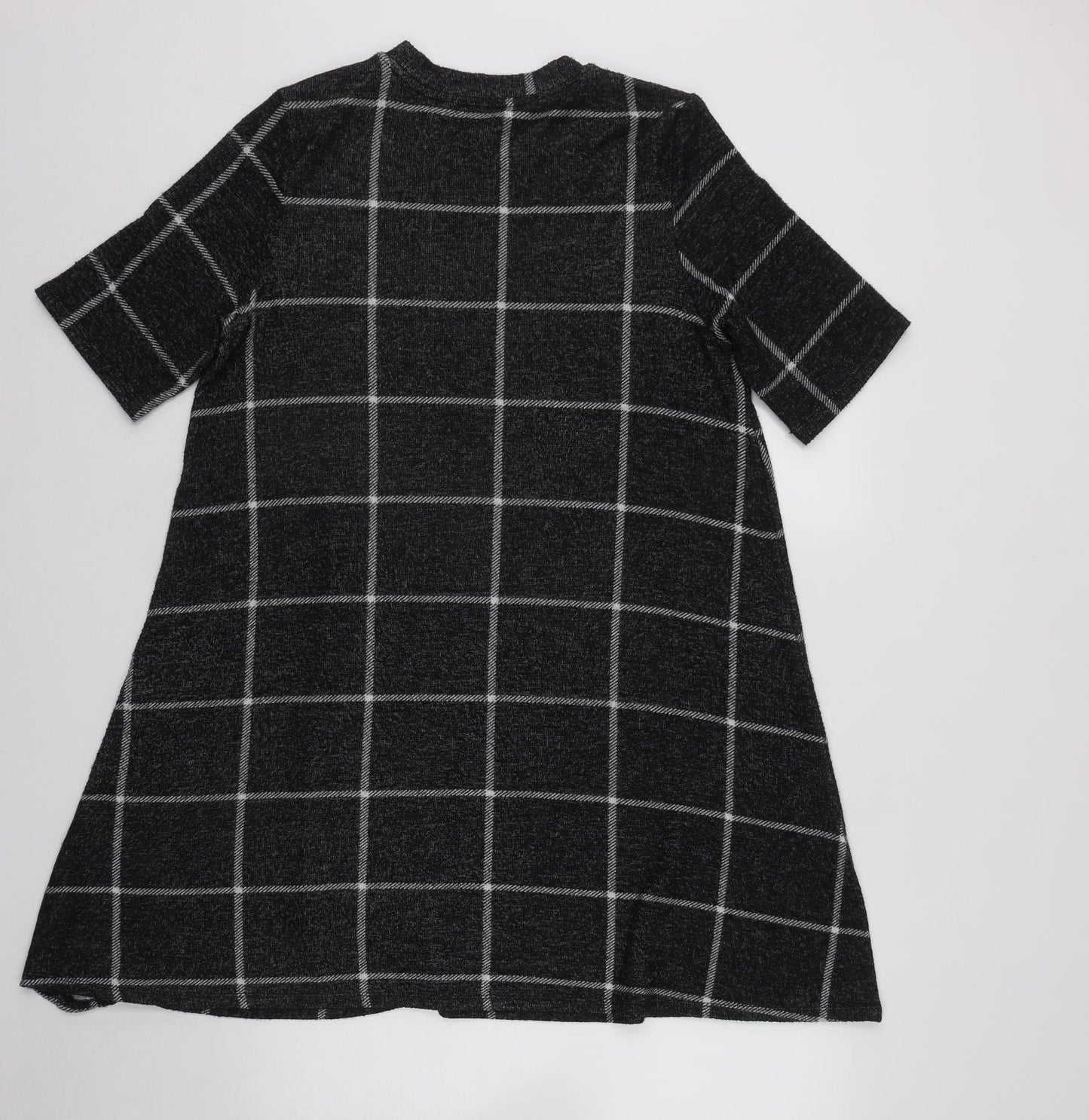 F&F Womens Black Geometric Viscose Fit & Flare  Size 14  Round Neck