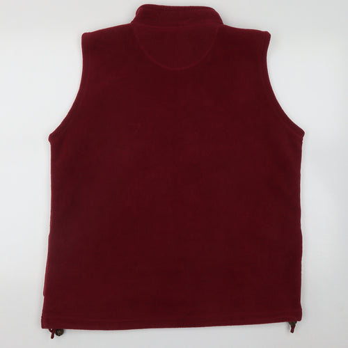 EWM Womens Red   Gilet Coatigan Size L  Zip