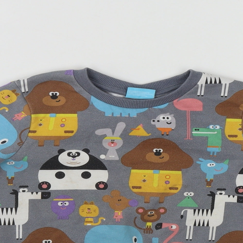 hey Duggee Boys Multicoloured Geometric Cotton Pullover Sweatshirt Size 3-4 Years   - Animals