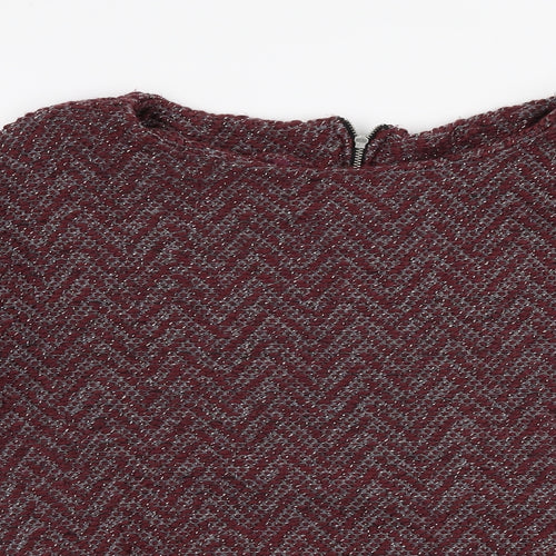 NEXT Womens Red Round Neck  Acrylic Pullover Jumper Size 14