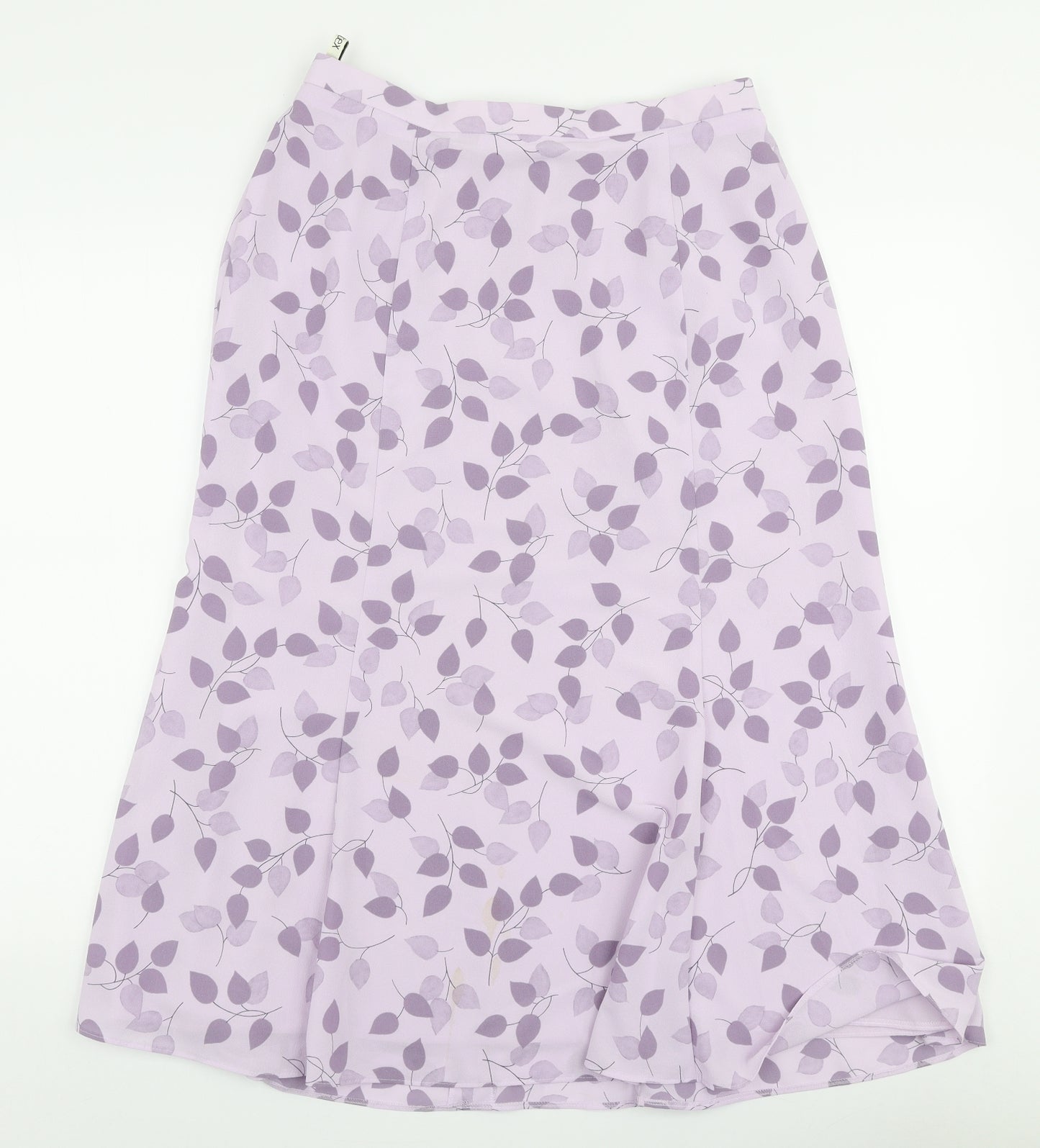 Eastex Womens Purple Floral Polyester Pleated Skirt Size 14   Zip