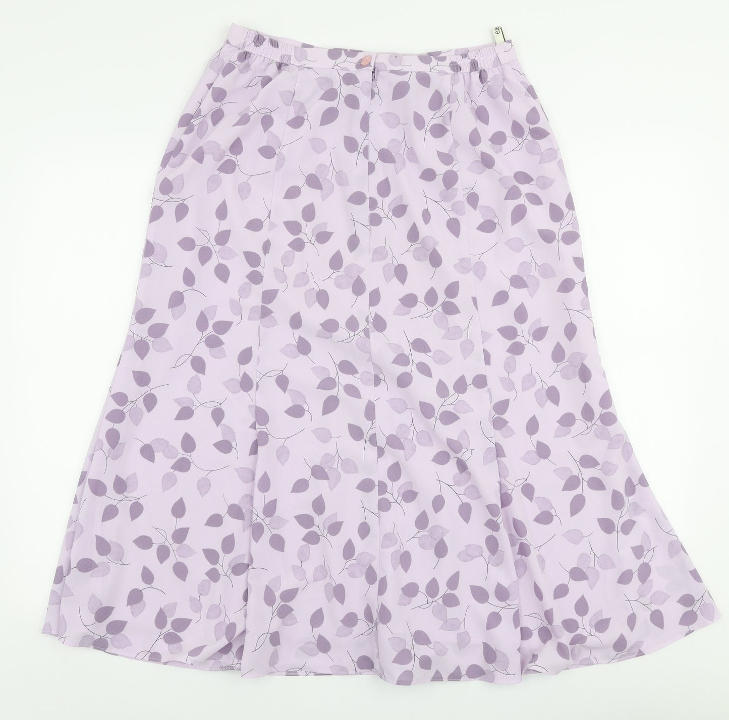 Eastex Womens Purple Floral Polyester Pleated Skirt Size 14   Zip