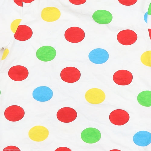 George Baby Multicoloured Polka Dot 100% Cotton Jersey T-Shirt Size 18-24 Months Round Neck Pullover - Pudsey bear