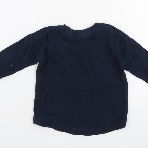 NEXT Boys Blue  100% Cotton Pullover T-Shirt Size 3-6 Months Round Neck Pullover