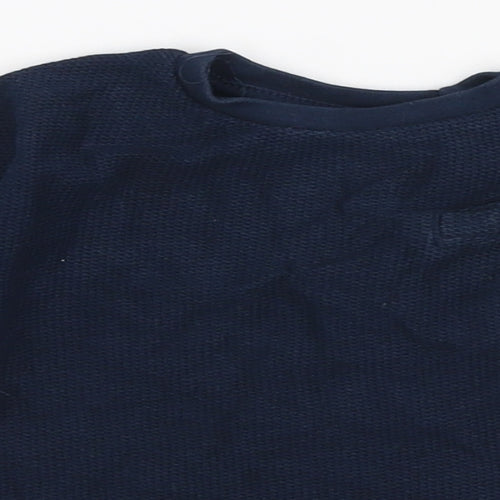 NEXT Boys Blue  100% Cotton Pullover T-Shirt Size 3-6 Months Round Neck Pullover