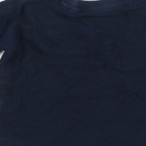 NEXT Boys Blue  100% Cotton Pullover T-Shirt Size 3-6 Months Round Neck Pullover