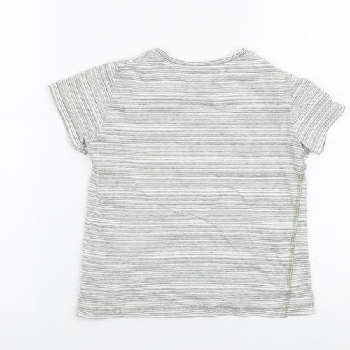 NEXT Boys Grey  100% Cotton Jersey T-Shirt Size 5 Years Round Neck Pullover - Squadron