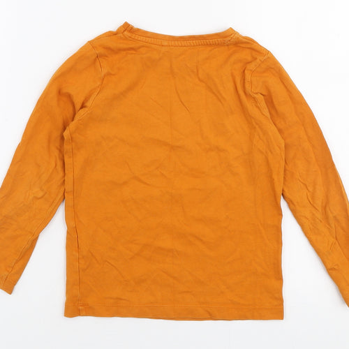 name it Boys Orange  100% Cotton Jersey T-Shirt Size 5 Years Round Neck Pullover - Run jump play