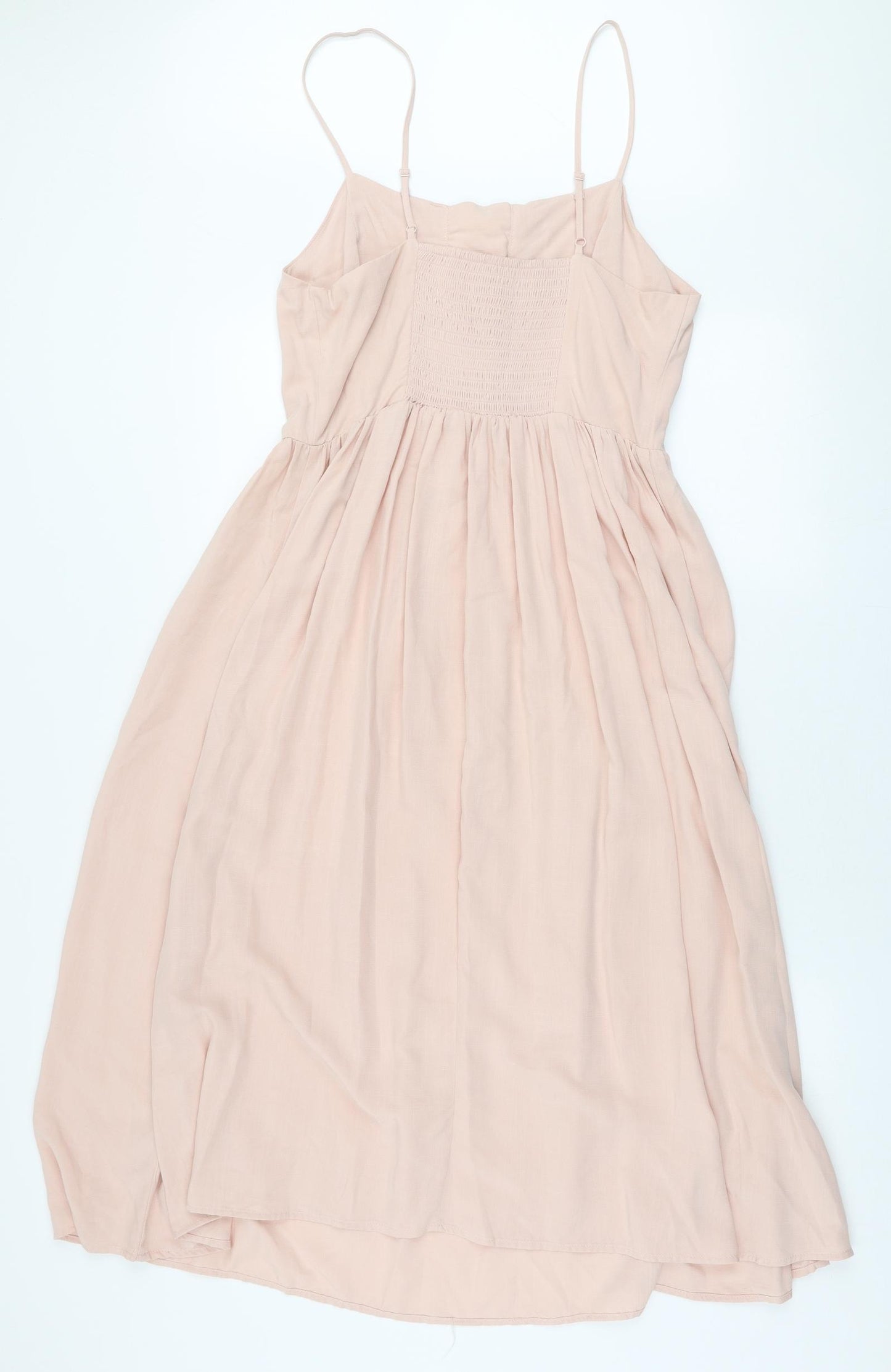New Look Womens Pink  Viscose Skater Dress  Size 14  High Neck Pullover