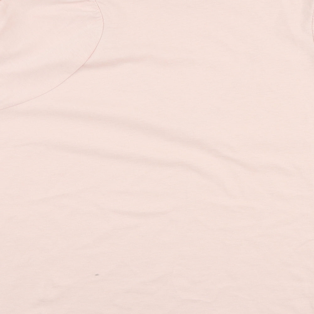 Papaya Womens Pink  100% Cotton Jersey Blouse Size 18 Round Neck