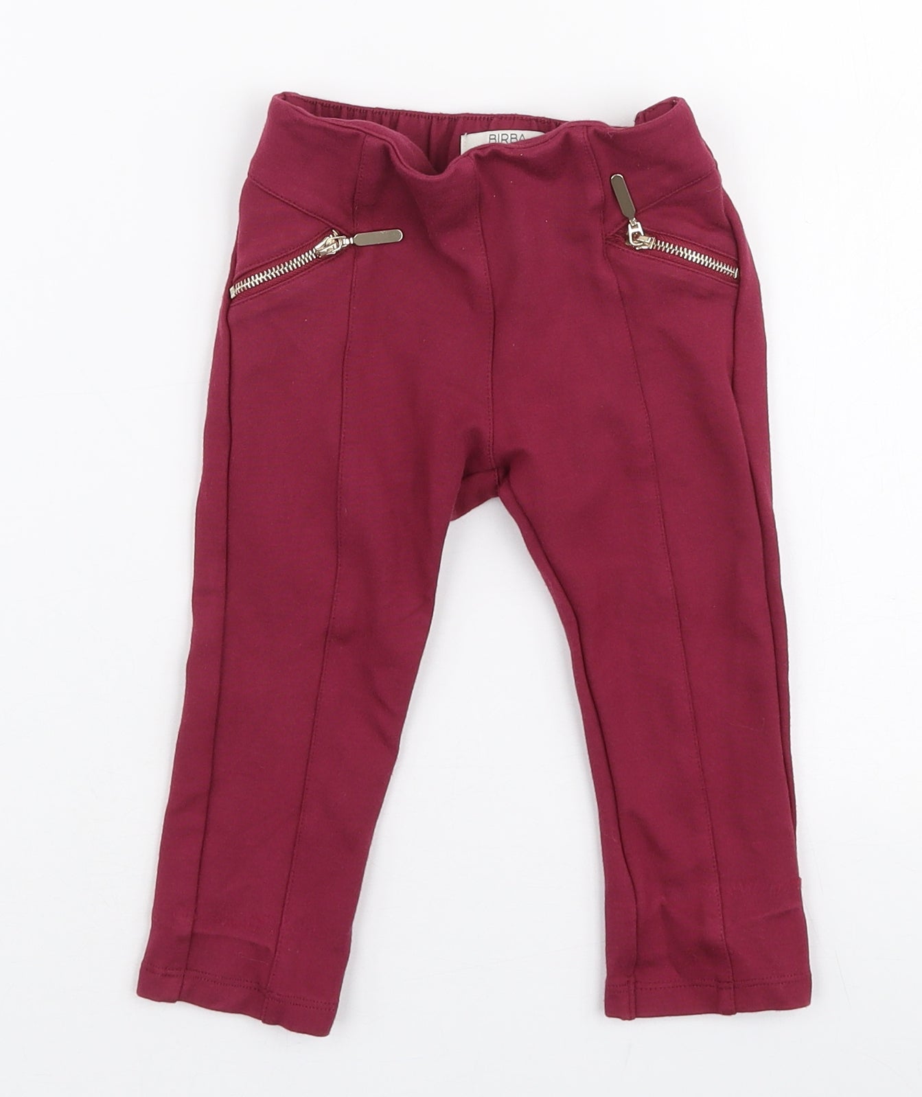 Birba Girls Red  Viscose Jogger Leggings Size 18 Months  Pullover