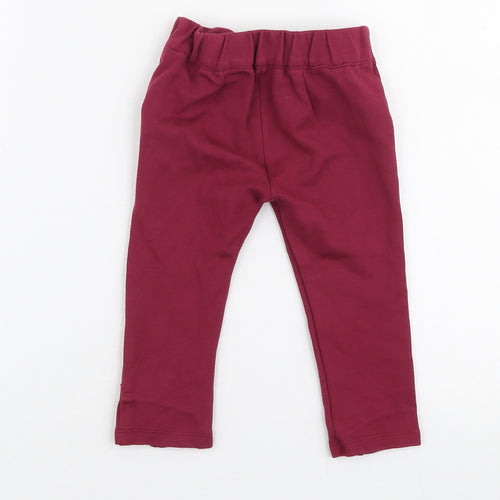 Birba Girls Red  Viscose Jogger Leggings Size 18 Months  Pullover
