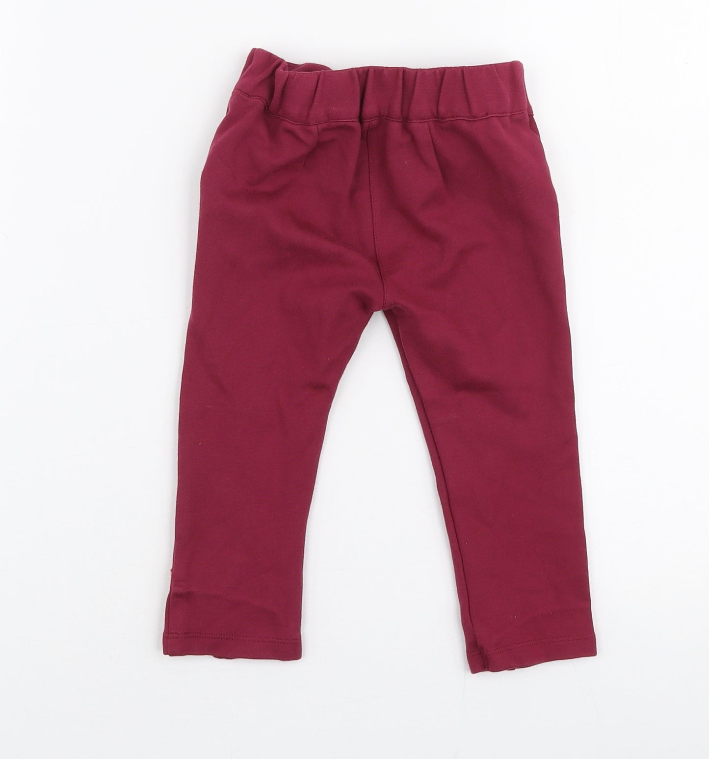Birba Girls Red  Viscose Jogger Leggings Size 18 Months  Pullover