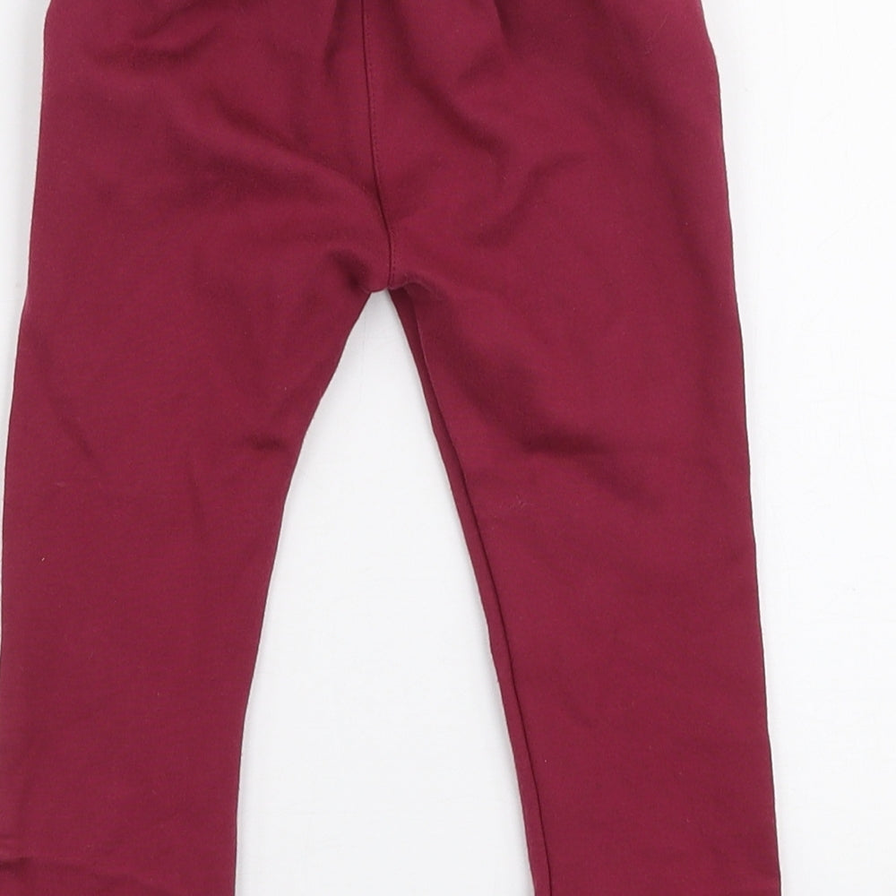 Birba Girls Red  Viscose Jogger Leggings Size 18 Months  Pullover