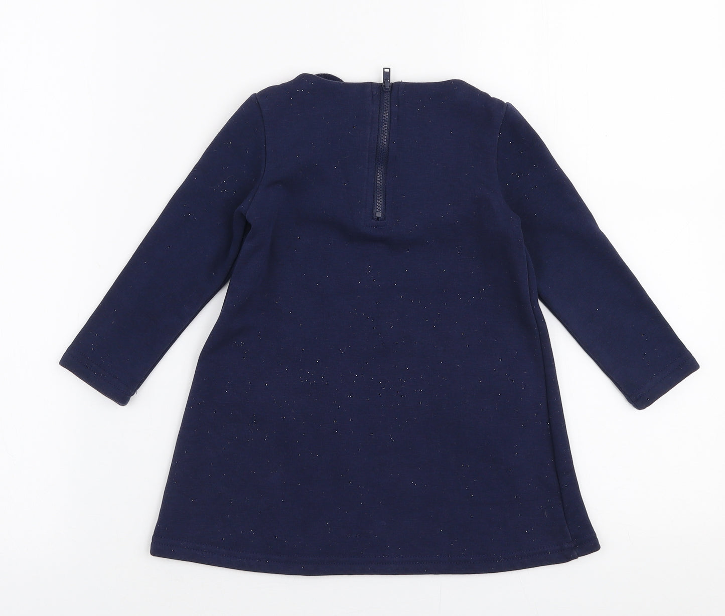 Dunnes Stores Girls Blue  Polyester A-Line  Size 18-24 Months  Round Neck Zip