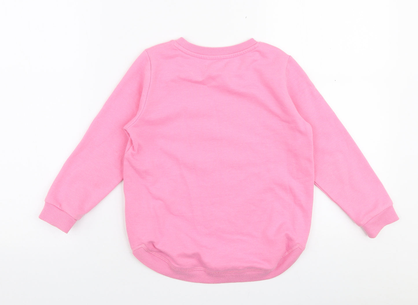 Blue Zoo Girls Pink  Cotton Pullover Sweatshirt Size 5-6 Years  Pullover - Mouse