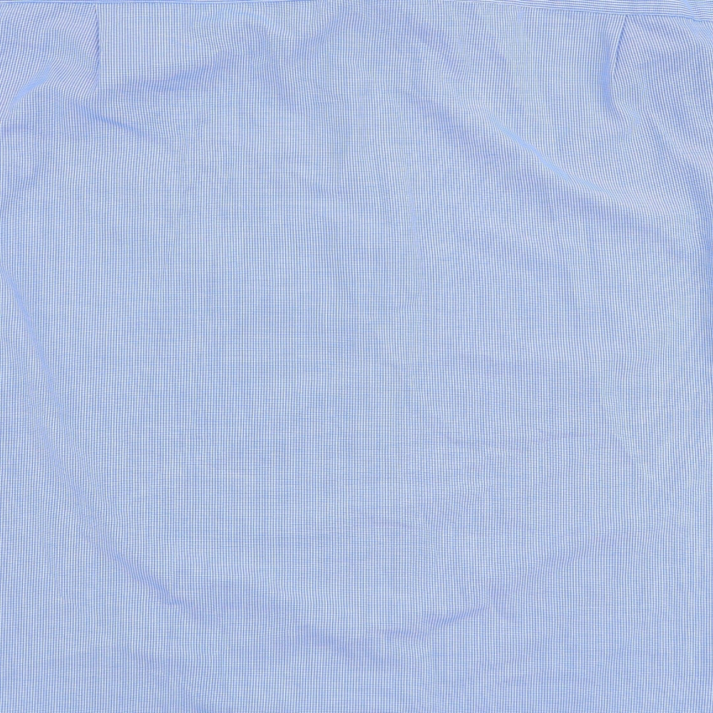 Marks and Spencer Mens Blue  Polyester  Button-Up Size M Collared Button