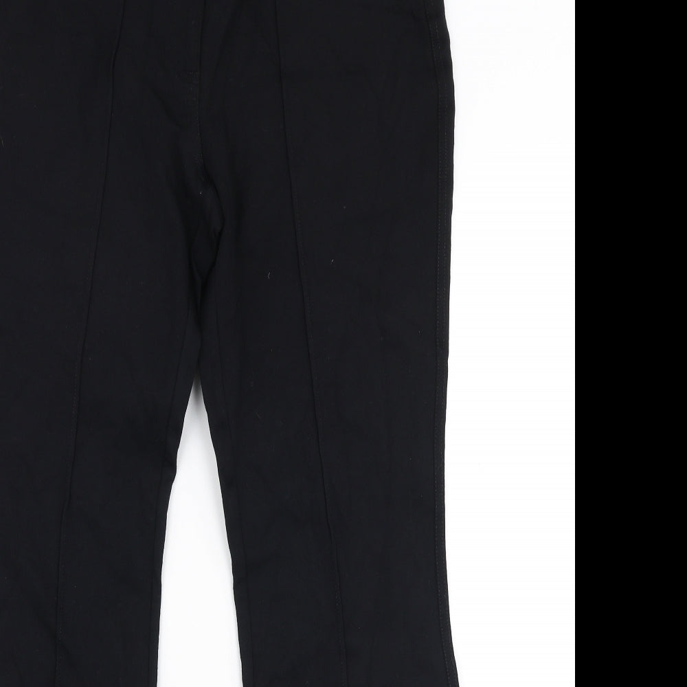 NEXT Womens Black  Viscose Trousers  Size 14 L29 in Regular Zip