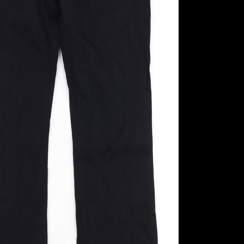 NEXT Womens Black  Viscose Trousers  Size 14 L29 in Regular Zip