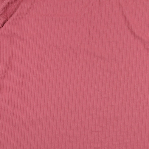 Primark Womens Pink Round Neck  Polyester Pullover Jumper Size M