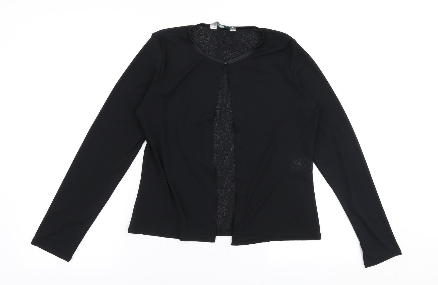 New Look Womens Black Round Neck  Polyester Cardigan Jumper Size 14