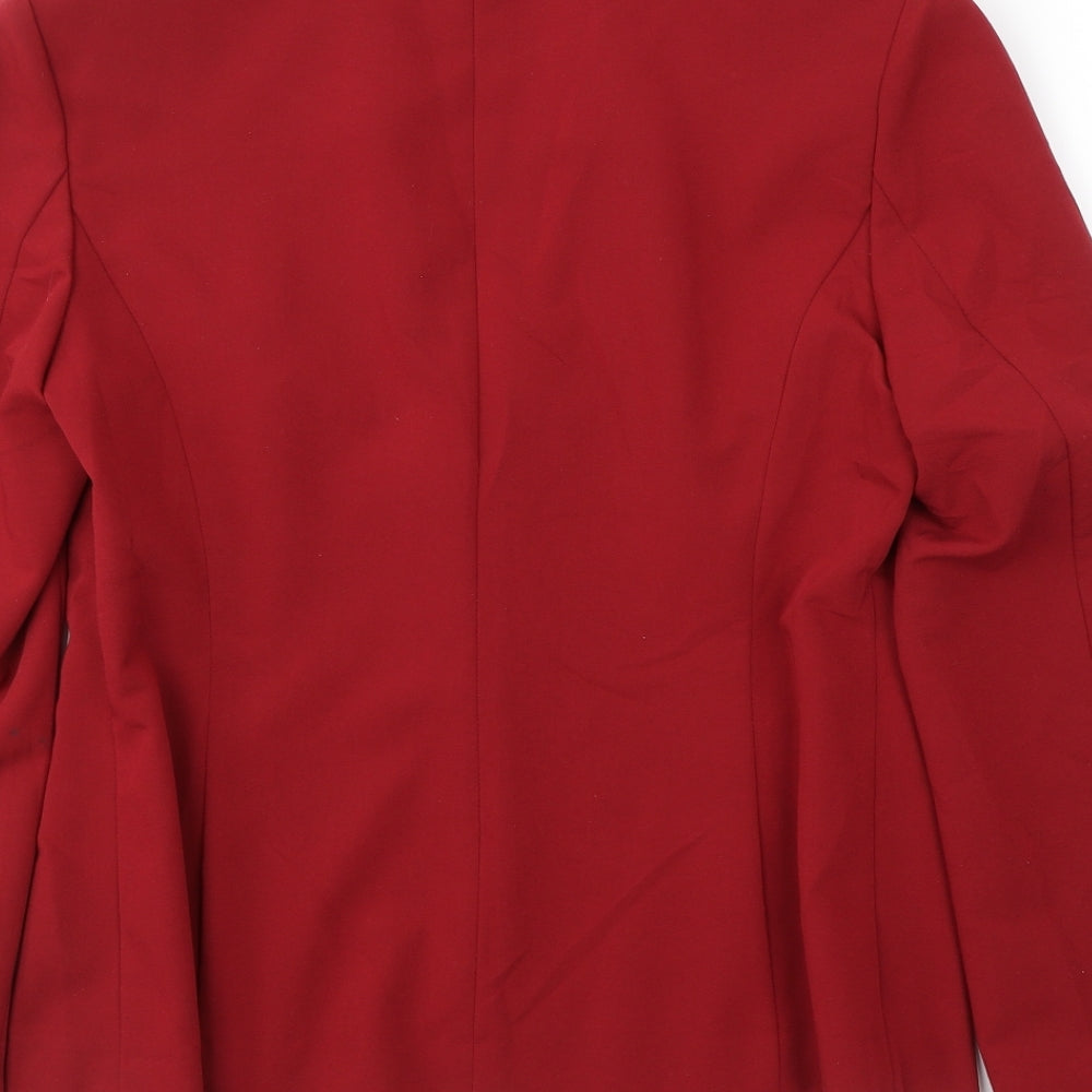 Marks and Spencer Womens Red   Jacket Blazer Size 12  Button
