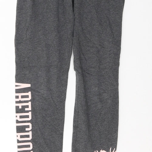 abercrombie kids Girls Grey  Cotton Pedal Pusher Trousers Size 9-10 Years  Regular Pullover