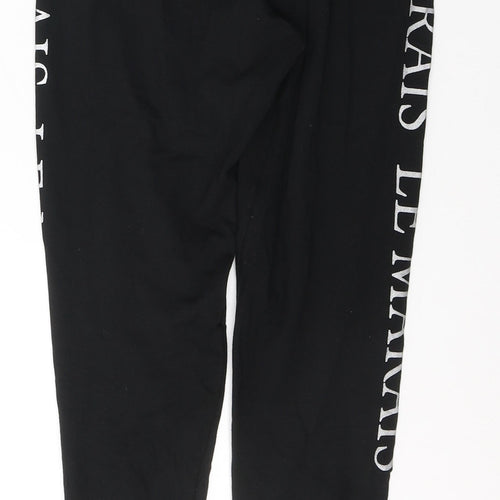 Pep&Co Womens Black  Cotton Pedal Pusher Leggings Size 10 L25 in