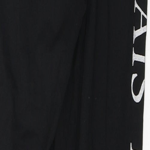 Pep&Co Womens Black  Cotton Pedal Pusher Leggings Size 10 L25 in