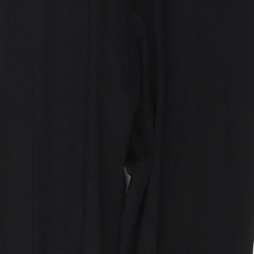 Pep&Co Womens Black Animal Print Cotton Pedal Pusher Leggings Size 8 L28 in