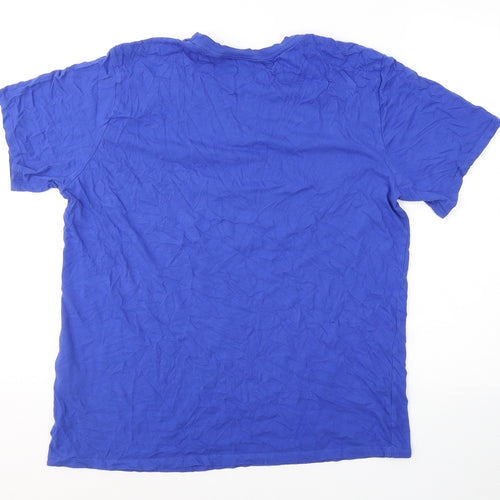 Nike Mens Blue  Cotton  T-Shirt Size XL Round Neck