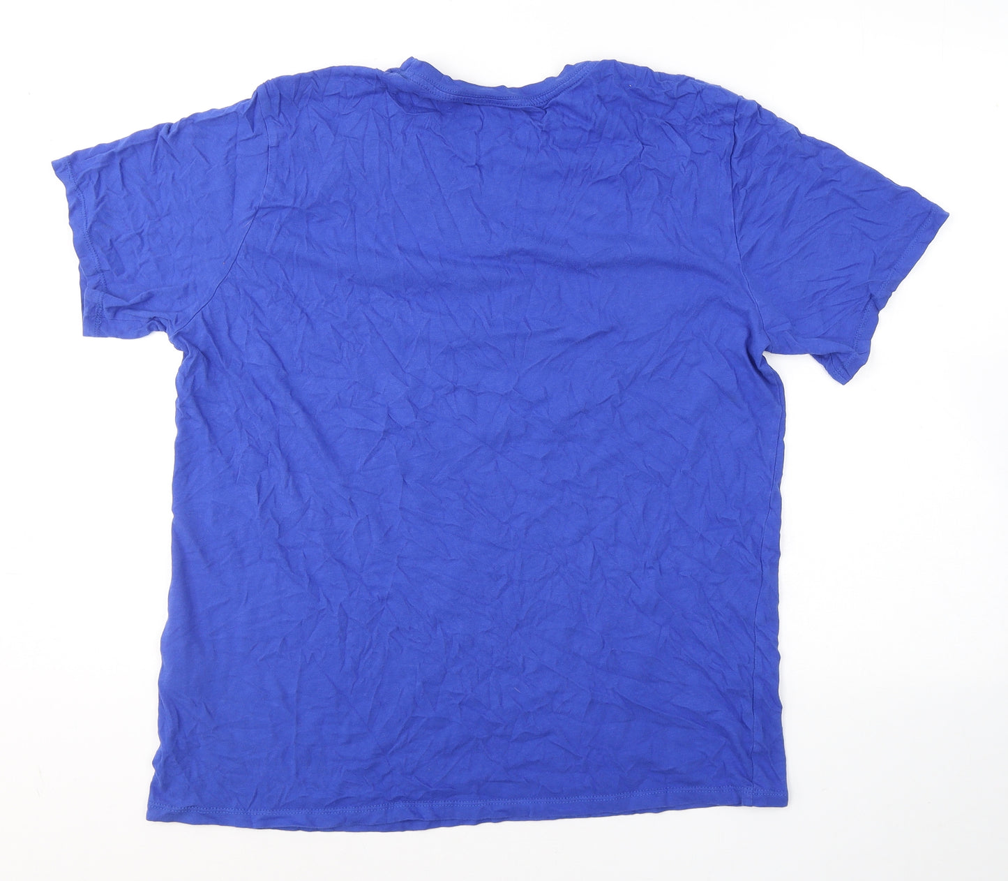 Nike Mens Blue  Cotton  T-Shirt Size XL Round Neck