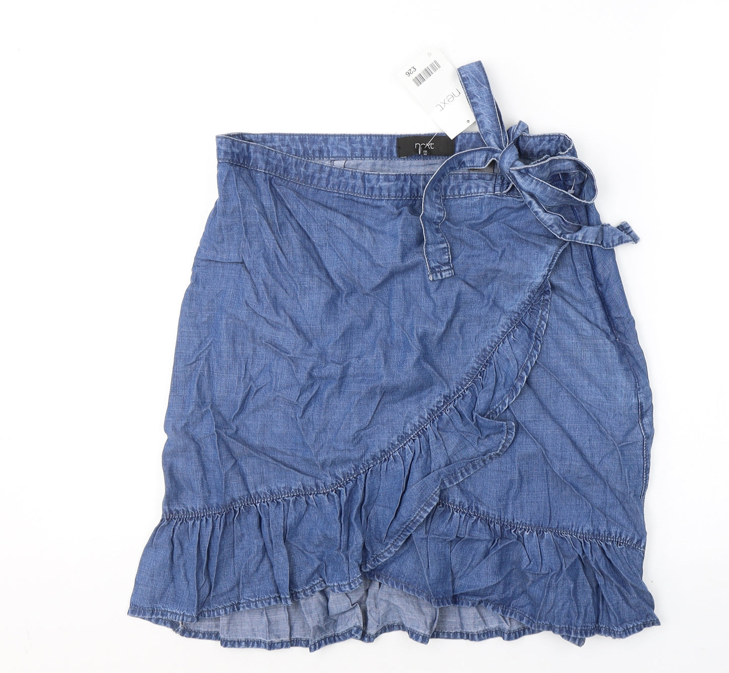 NEXT Womens Blue  Lyocell Wrap Skirt Size 12   Tie
