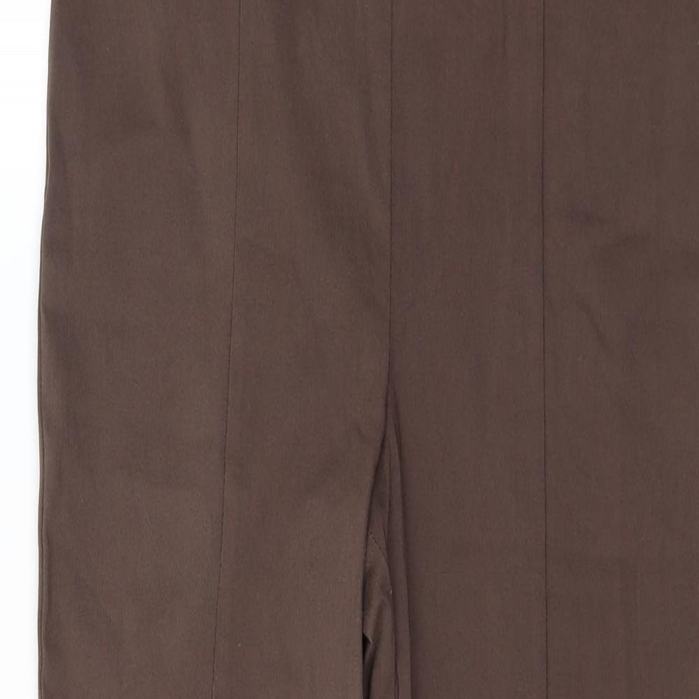 Primark Womens Brown  Viscose Flared Jeans Size 14 L31 in Regular Zip