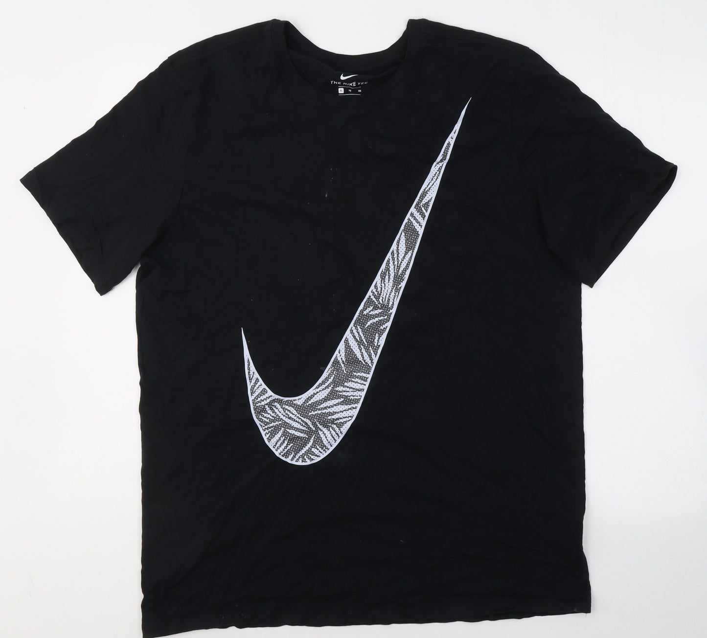 Nike Mens Black  Cotton  T-Shirt Size XL Round Neck