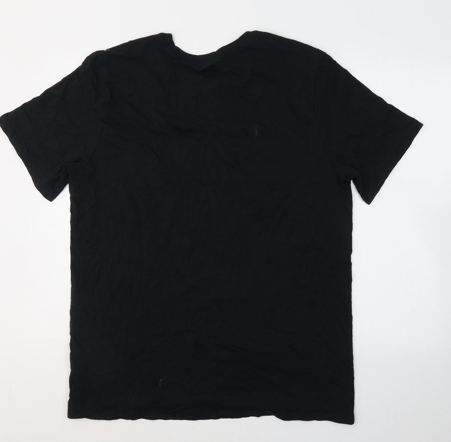 Nike Mens Black  Cotton  T-Shirt Size XL Round Neck