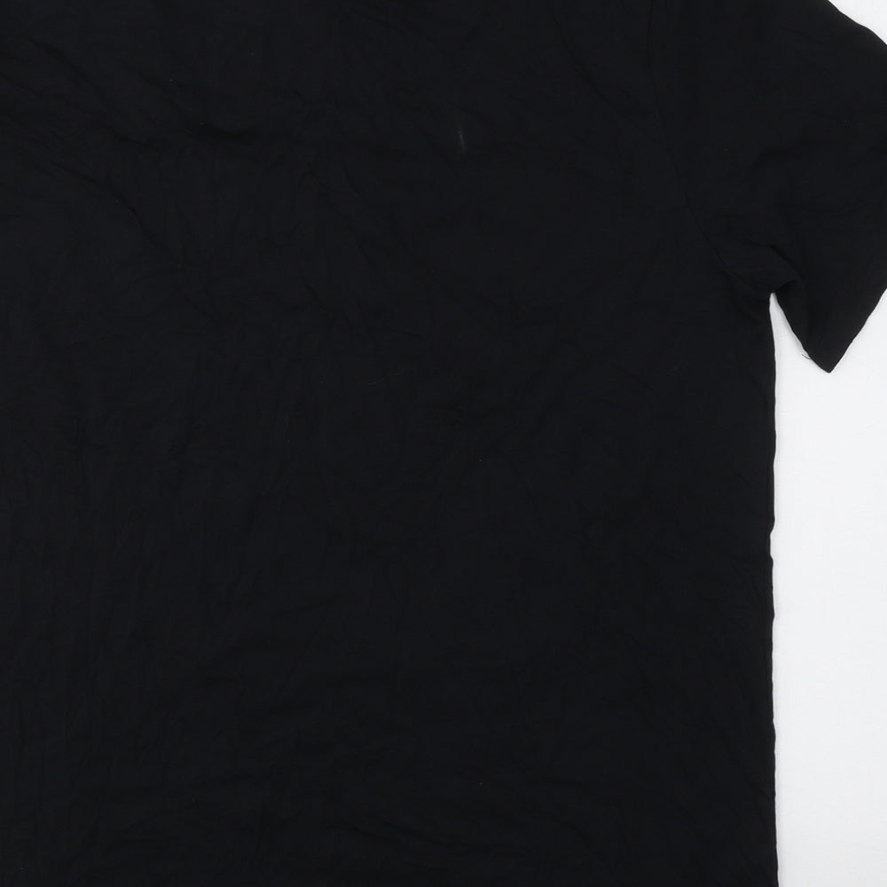 Nike Mens Black  Cotton  T-Shirt Size XL Round Neck