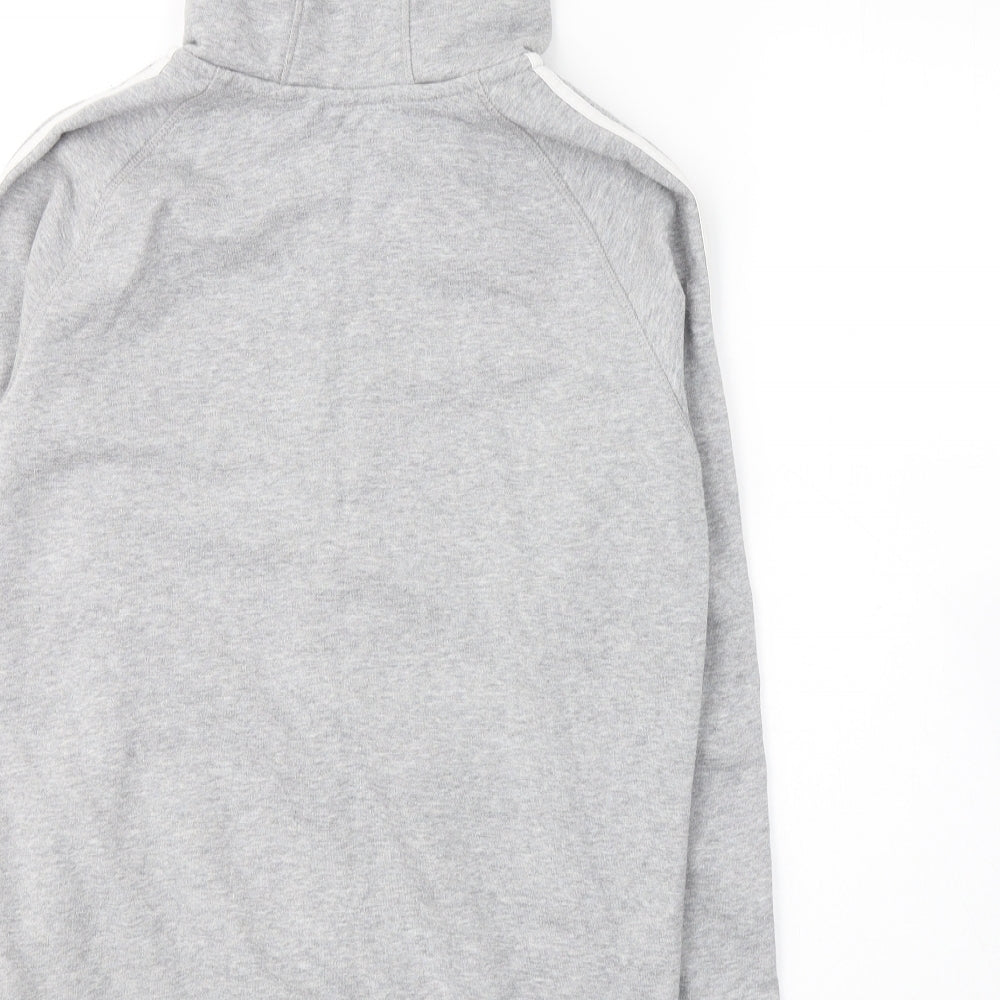 adidas Mens Grey  Cotton Full Zip Hoodie Size S