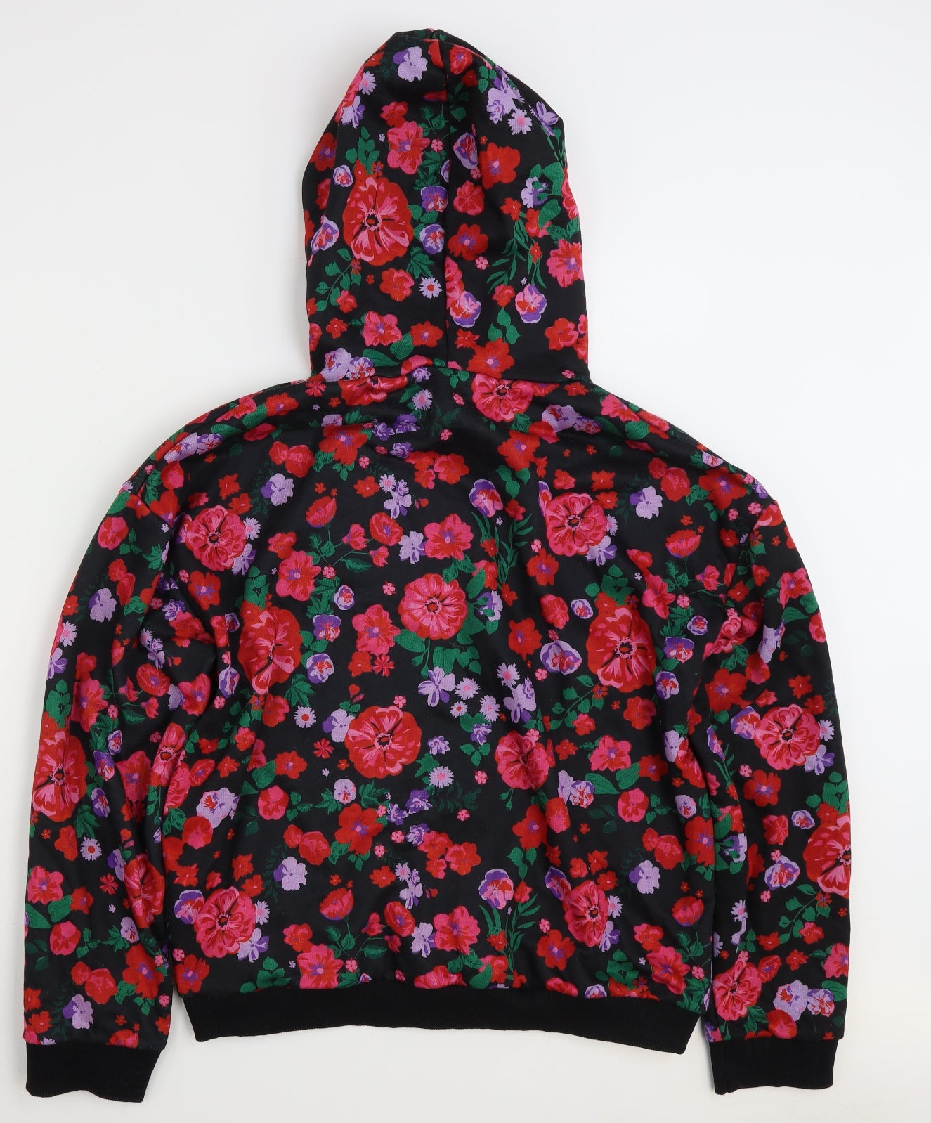 Savida  Womens Multicoloured Floral Cotton Pullover Hoodie Size XL  Pullover