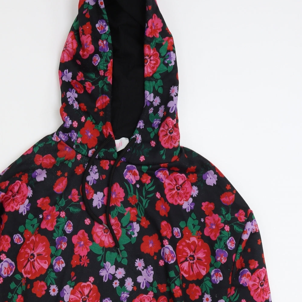 Savida  Womens Multicoloured Floral Cotton Pullover Hoodie Size XL  Pullover
