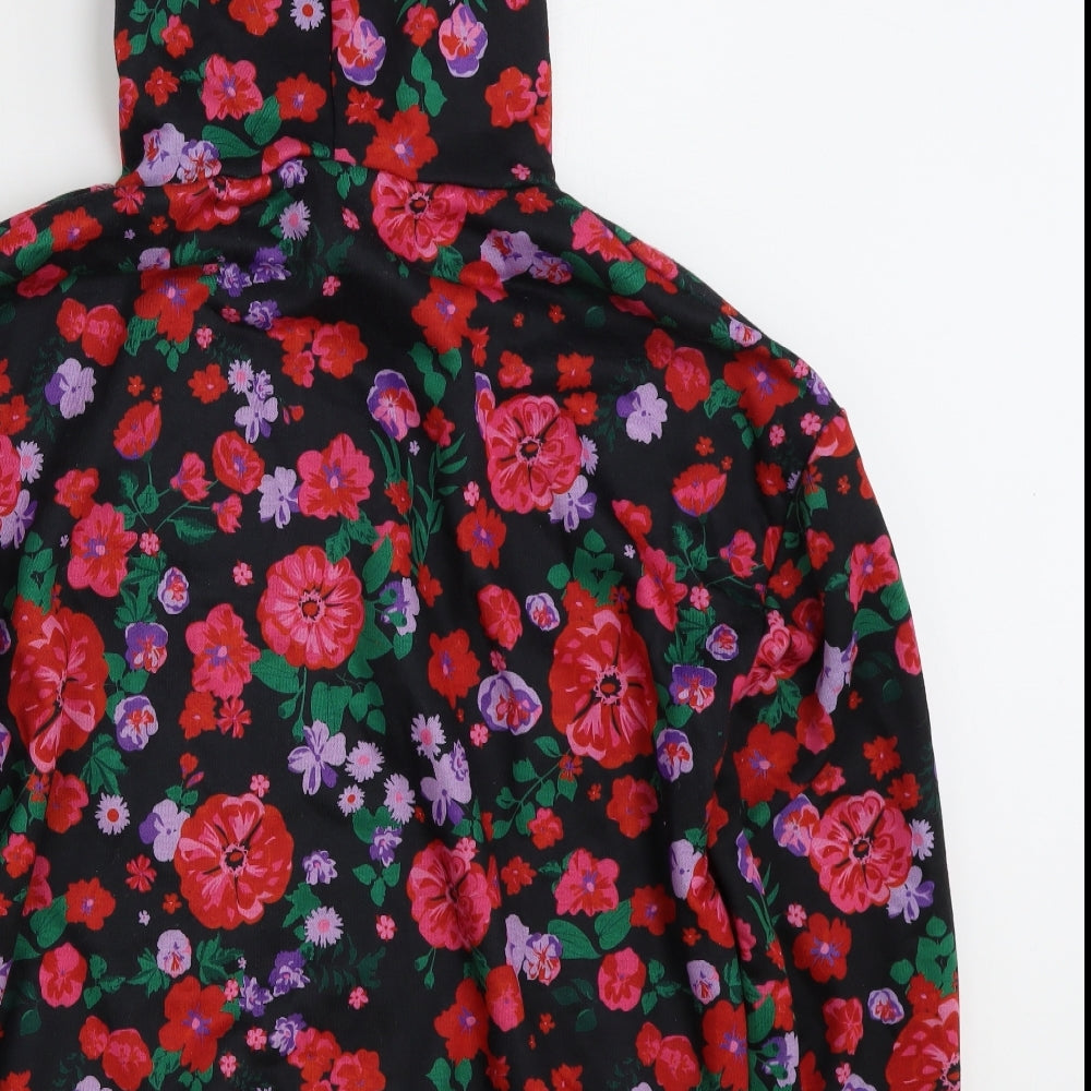 Savida  Womens Multicoloured Floral Cotton Pullover Hoodie Size XL  Pullover