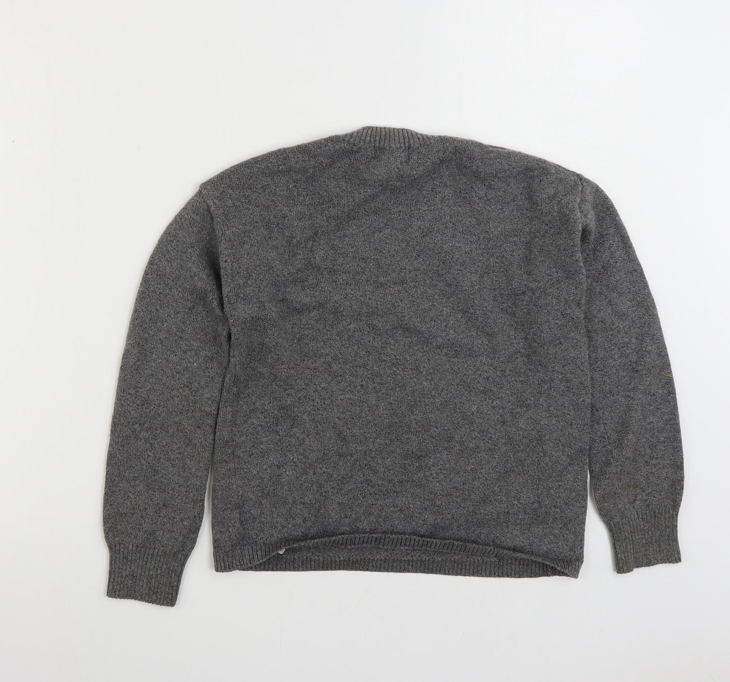 Lulurain  Girls Grey Crew Neck  Cotton Pullover Jumper Size 11-12 Years  Pullover