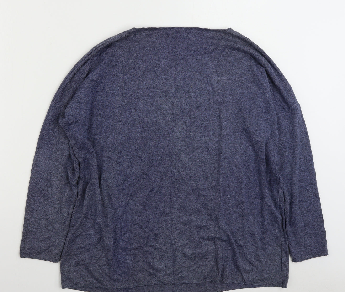 LV CLOTHING  Womens Blue Scoop Neck  Viscose Pullover Jumper Size L
